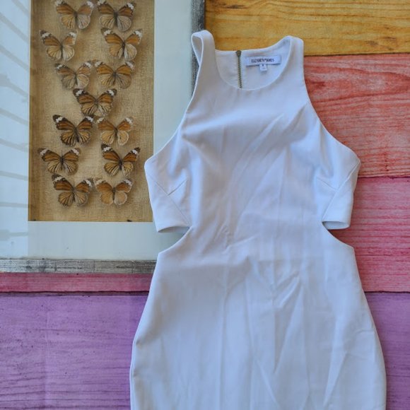 Elizabeth and James White Lela Sleeveless Cutout Pencil Sheath Dress 6 - Picture 7 of 12